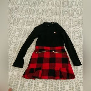 Tommy hilfiger dress, girls, size 4,red/black